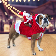 Cargar imagen en el visor de la galería, Traje de Santa Claus montando al perro